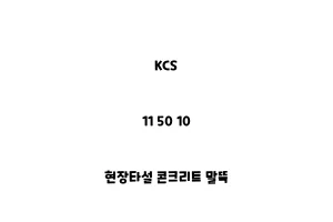 KCS_11 50 10_현장타설 콘크리트 말뚝