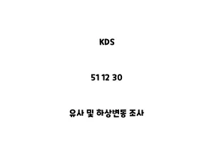 KDS_51 12 30_유사 및 하상변동 조사