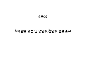 SMCS_None_하수관로 오접 및 유입수.침입수 경로 조사